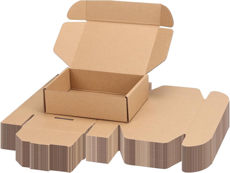 PHAREGE 7x5x2 inch Shipping Boxes Bulk 40 Pack Brown, Tab Lock Tuck Top Mailer Boxes for Packaging Small Business, Small Cardboard Gift Boxes for Wrapping Mailing Present - Image 1